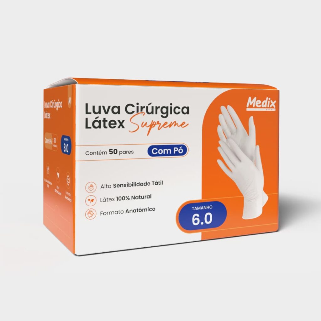 Luva Cir Latex Supreme C/Po Medix Tam 6.5