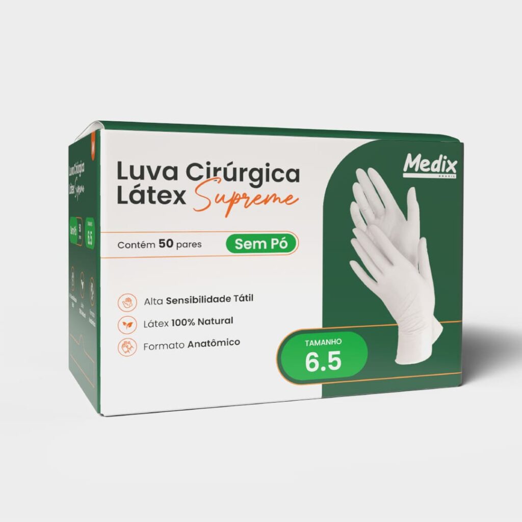 Luva Cir Latex Supreme S/Po Medix Tam 6.5