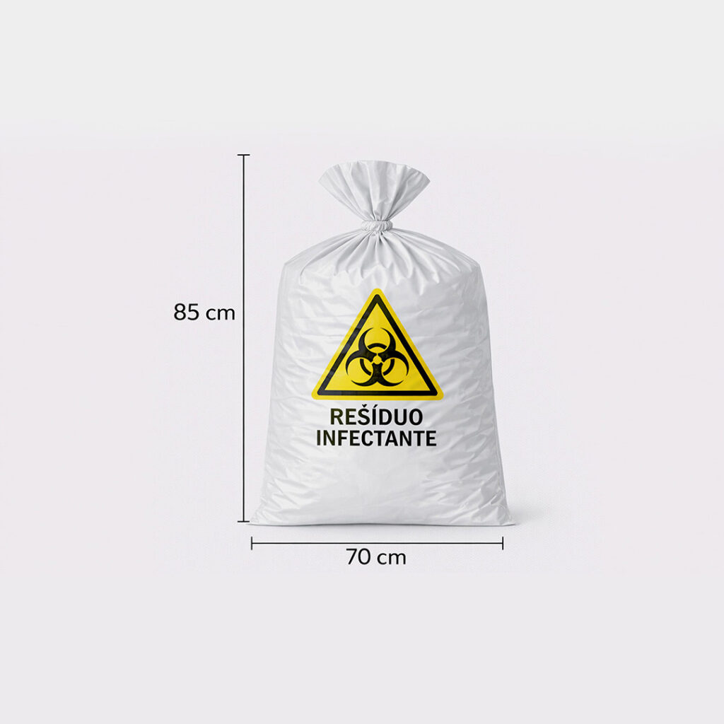Saco de Plástico Infectante 100 Litros 85 cm x 70 cm
