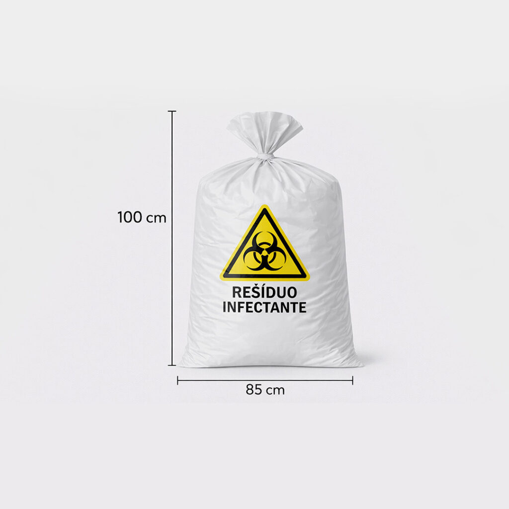 Saco de Plástico Infectante 200 Litros 100 cm x 85 cm