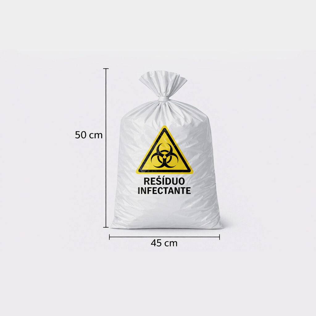 Saco de Plástico Infectante 40 Litros