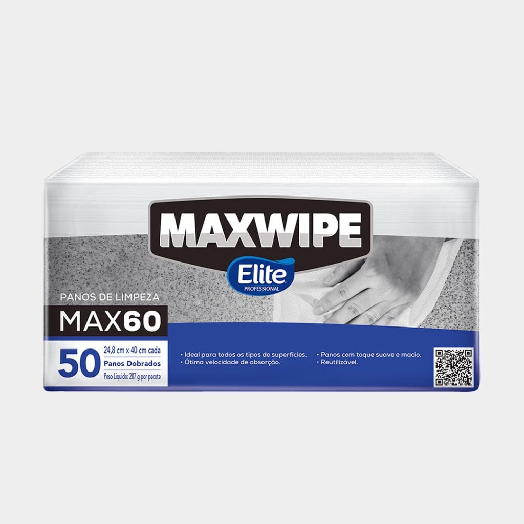 Toalha de papel maxwipe max60 dobrado 12x50pns